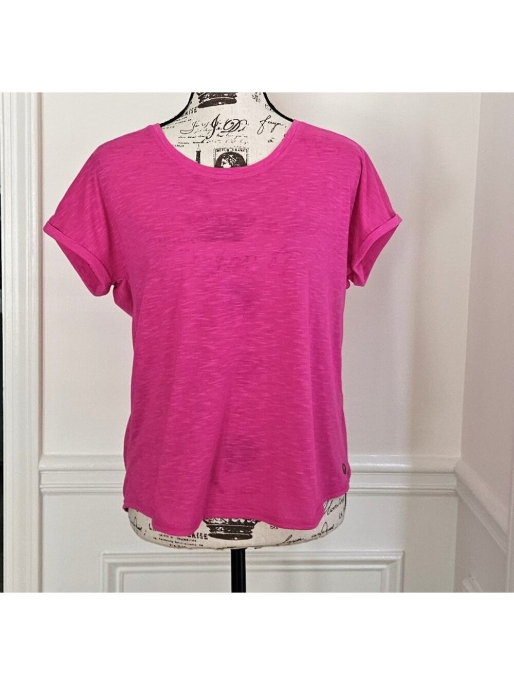 Lilly Pulitzer S Etta Scoopneck Short Sleeve Pink Tee Top T-Shirt